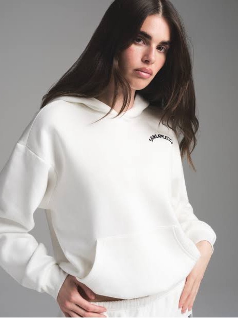 Skims Cotton Fleece Classic Hoodie -Marble Graphic